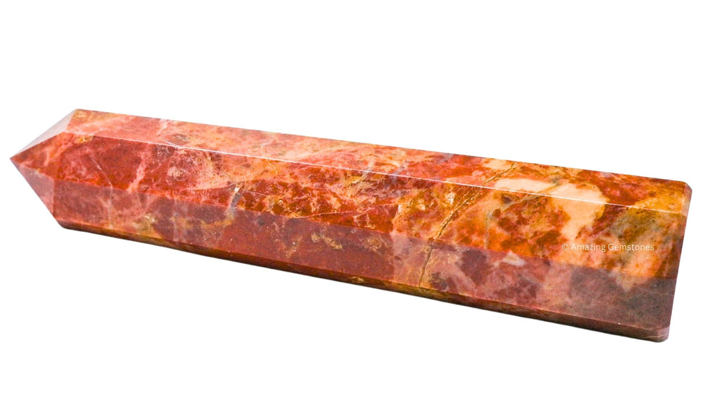 Brecciated Jasper Crystal Towers ~ Natural Healing Crystal Point Obelisk for Reiki Healing and Crystal Grid (3- Inch)