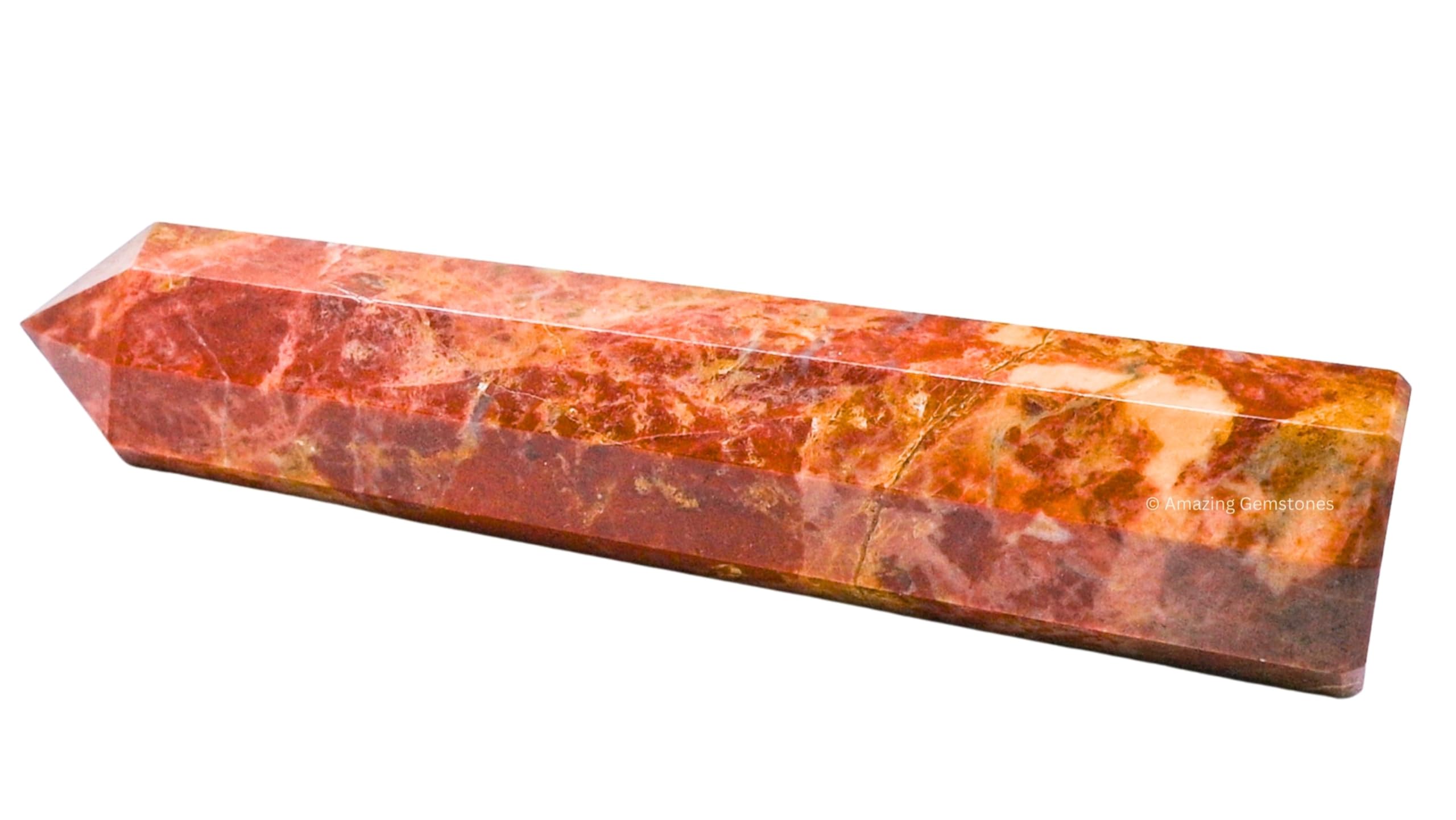 Brecciated Jasper Crystal Towers ~ Natural Healing Crystal Point Obelisk for Reiki Healing and Crystal Grid (3- Inch)