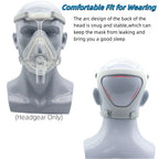 VINLINSKY Universal Replacement Headgear Strap Full Mask Replace Part, 4-Point Adjustable CPAP Headgear, CPAP Accessories for CP