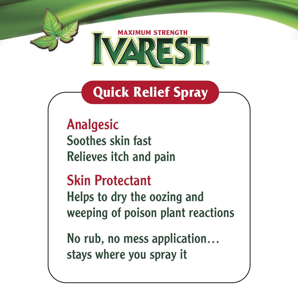 Ivarest Poison Ivy Itch Spray, Poison Ivy Spray, Poison Ivy Treatment, Poison Ivy Relief Product, Poison Oak Relief, Poison Suma