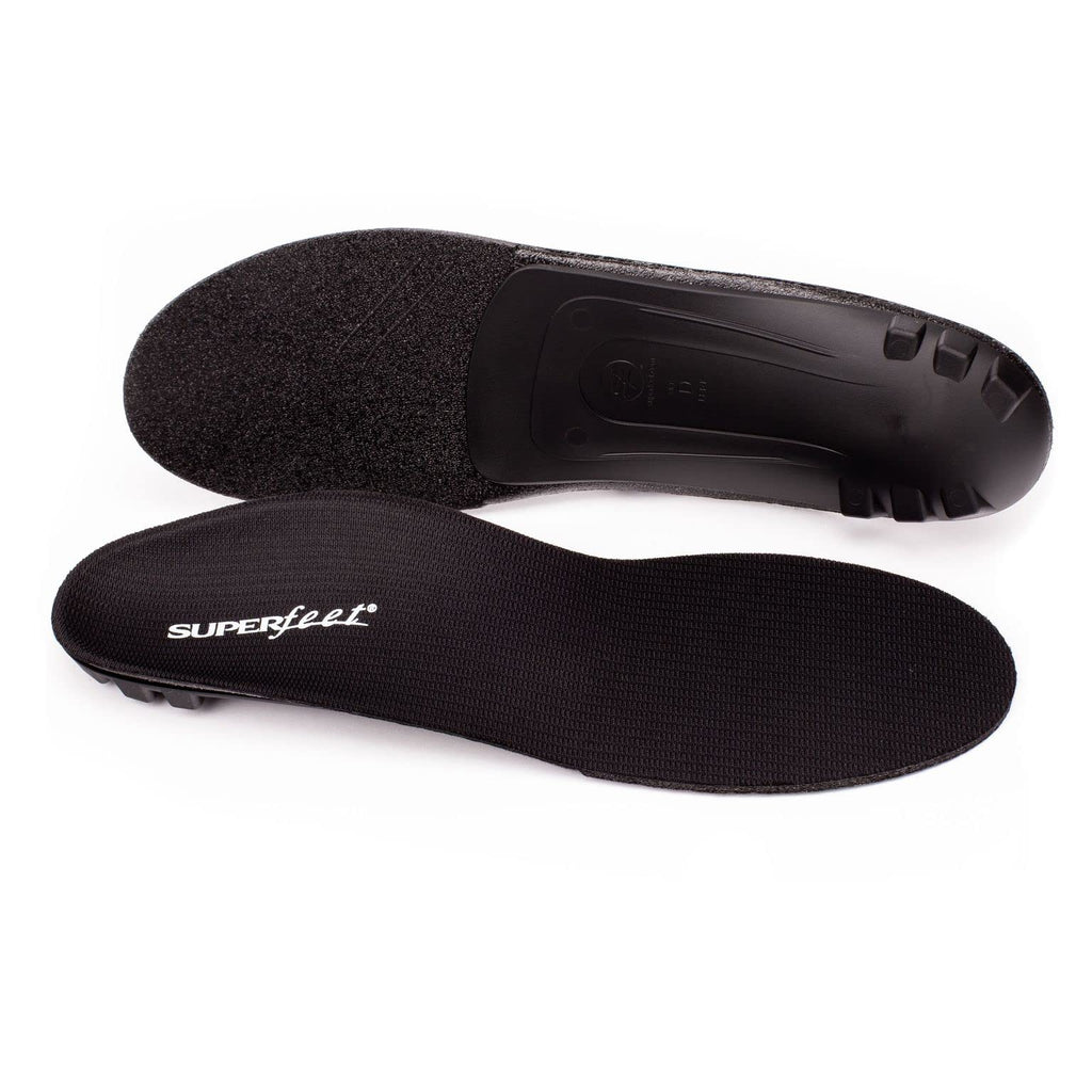 Superfeet All-Purpose Support Low Arch Insoles (Black) - Trim-to-Fit Orthotic Shoe Inserts for Thin, Tight Shoes - Professional 