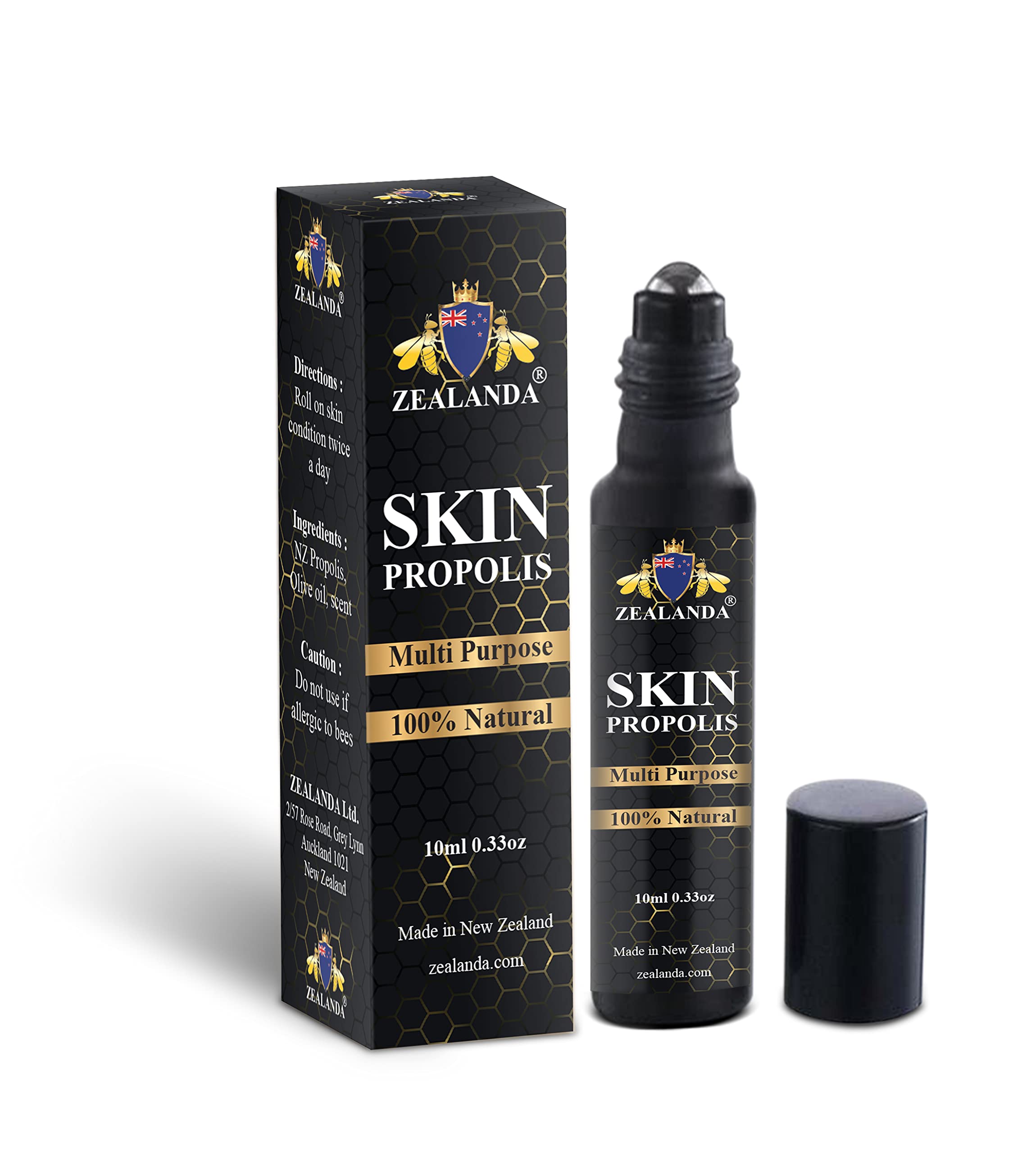 ZEALANDA Skin Propolis, Multi Purpose 100% Natural, Alcohol-Free for Acne, Pimple, Eczema, Callus, Sunspot,Skin Rash, Insect Bit