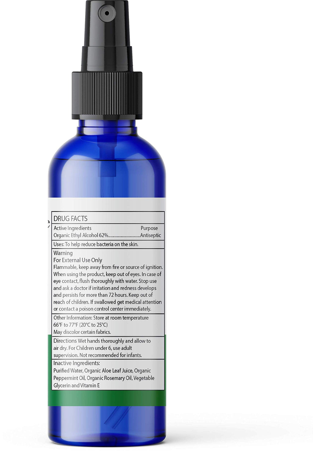 Brittanies Thyme Organic Travel Hand Sanitizer Spray, Rosemary & Peppermint 2oz 6 Count | Vitamin E Aloe Moisturizing | Non Gre