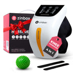 zinbox Upgraded 4-in-1 Portable Knee Massager w/Red Light, Vibration Massage, & Soothing Heat for Relaxation, Comfort Everyday -