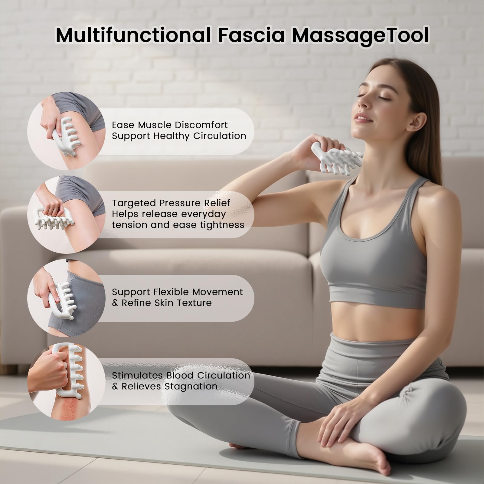 Fascia Massage Tool Blaster for Cellulite,Trigger Points Massage Tool,Muscle Knots,Deep Tissue Myofascial Release Tool for Shoul