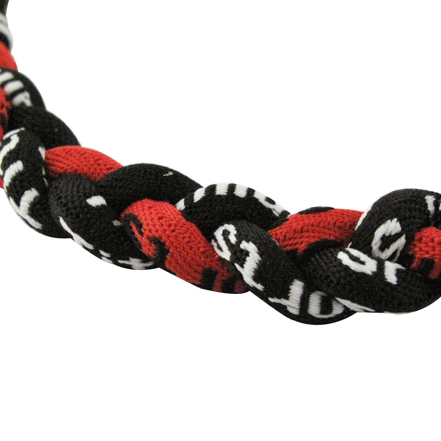 MapofBeauty 18 Fashion Three Braided Rope Sport Style Tornado Necklace (Black/Dark Red)
