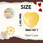 NUKAYAI 20PCS Citrine Heart Healing Crystals Set Stones Love Shaped Polished Crystal Cute Pocket Thumb Reiki Wholesale Set Gifts