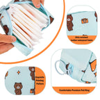 APLZGMG 4Pcs Sanitary Pad Holder, Portable Sanitary Napkin Storage Bag Reusable Period Pad Pouch with Zipper First Period Kit fo