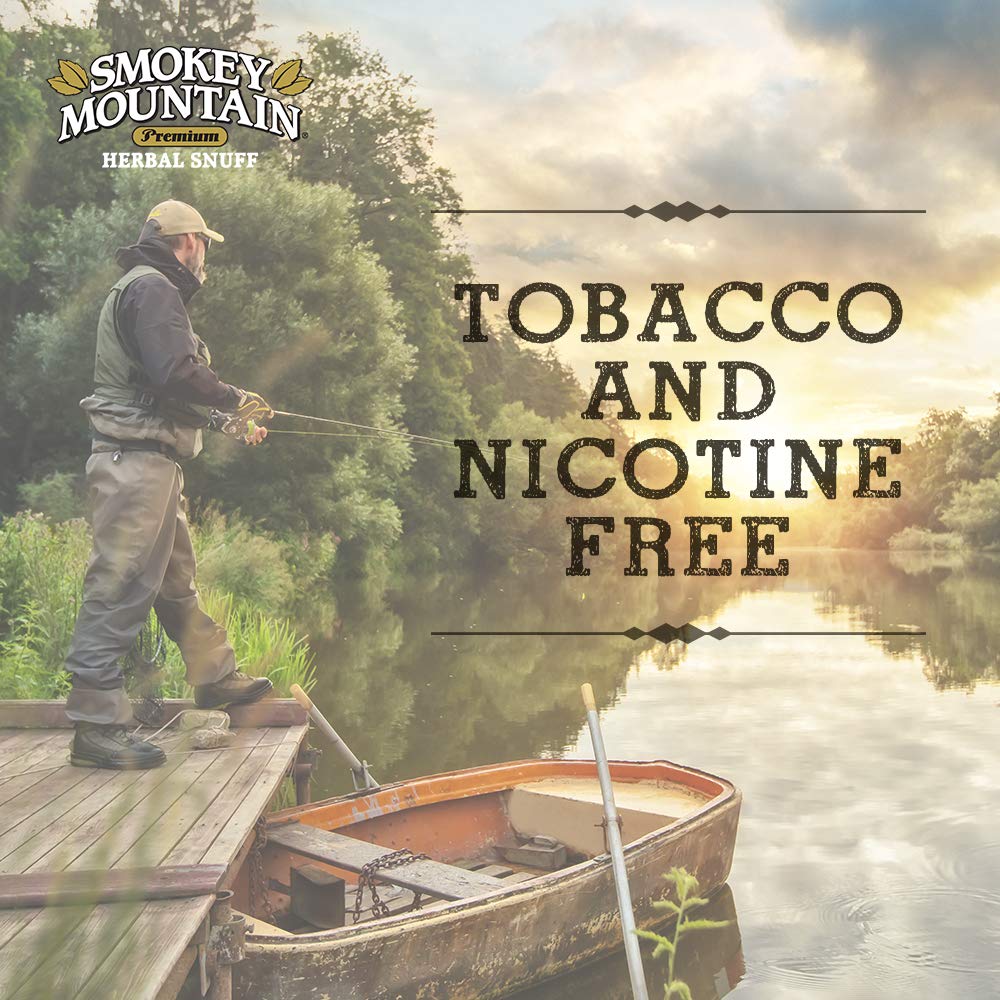 Smokey Mountain Herbal Long Cut - Citrus - 1 Can - Tobacco Free and Nicotine Free Snuff