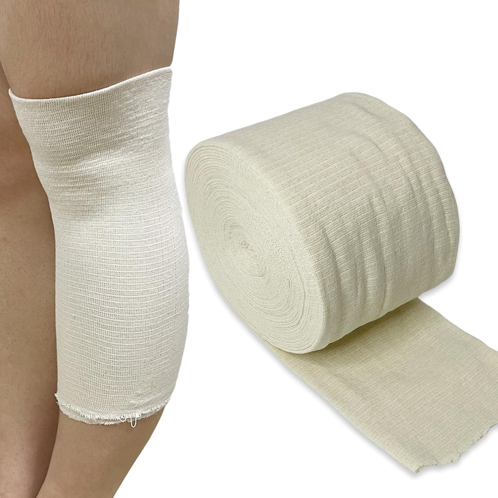 Tubular Stockinette Gauze Roll - Elastic Compression Sleeve for Arm & Leg Support, Cast Padding, Sweat Absorbent Bandage (3.5 W 