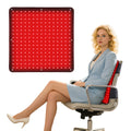 18 x 18Red Light Therapy Mat for Body, 255 LEDs 660nm 850nm Infrared Light Therapy Heating Pad with Car Charger Plug for Back 