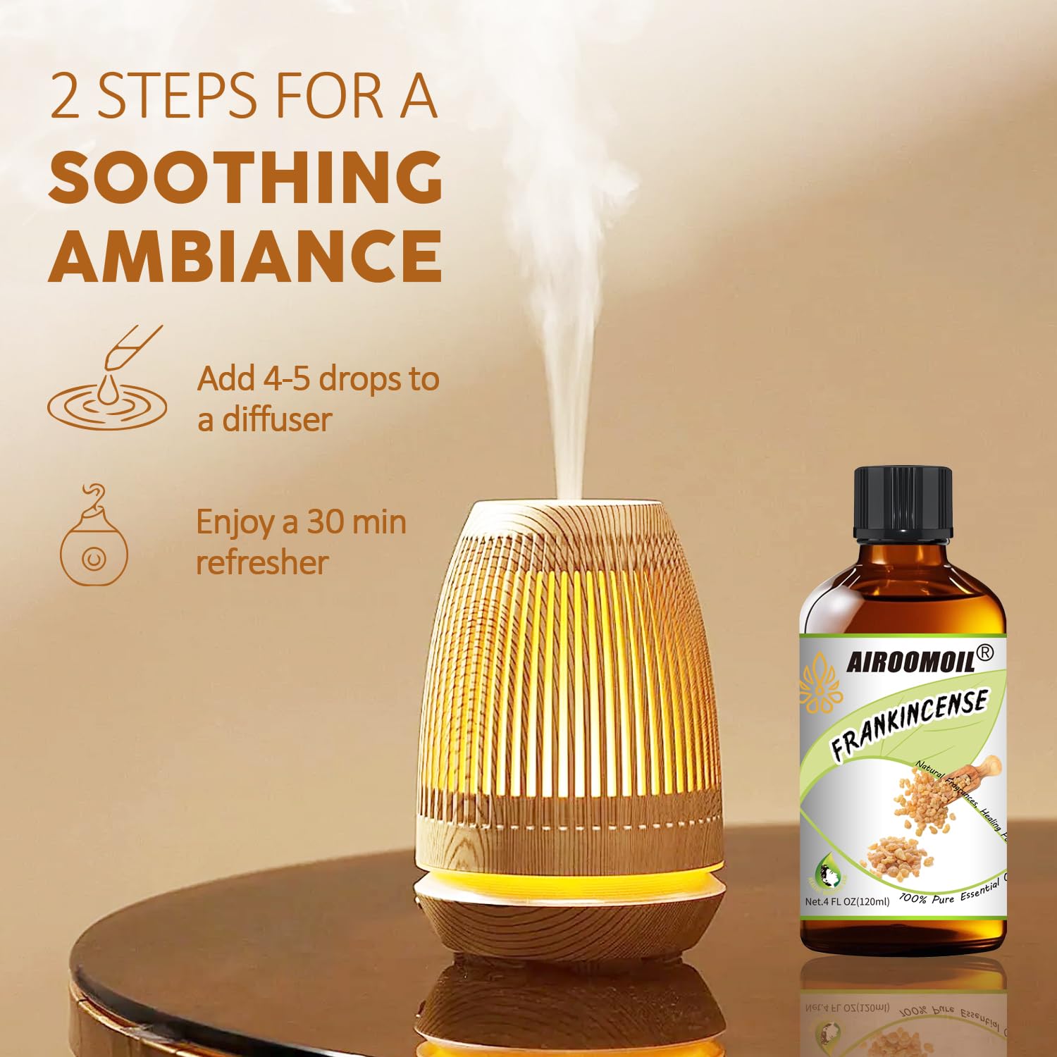 Frankincense Essential Oil Pure for Aromatherapy Perfumes Soaps Use Diffuser Oils Home Use 4 Fl Oz