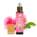 Rose Essential Oil Roll On, Mumianhua Diluted Rose Oil Touch Essential Oil, Aromatherapy Roller Oil for Skin, Body, Hair, Women,