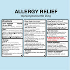 Puregen Labs Allergy Relief Diphenhydramine HCl 25 mg - 600 Mini Tablets - Antihistamine Allergy Medication - Sneezing, Runny No