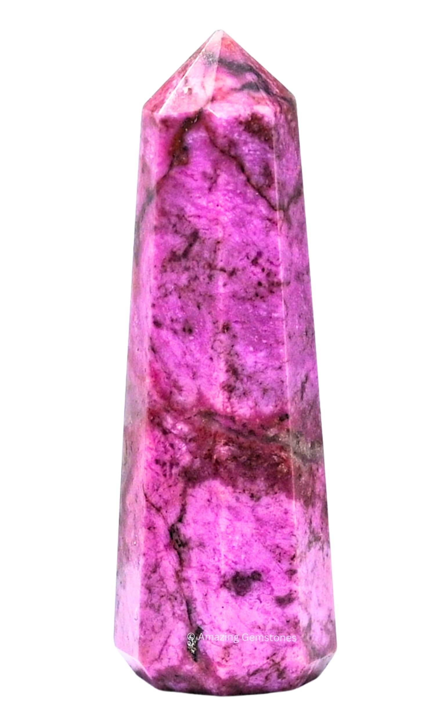 Cobalt Calcite Crystal Towers ~ Natural Healing Crystal Point Obelisk for Reiki Healing and Crystal Grid (2'' to 3'' INCH)