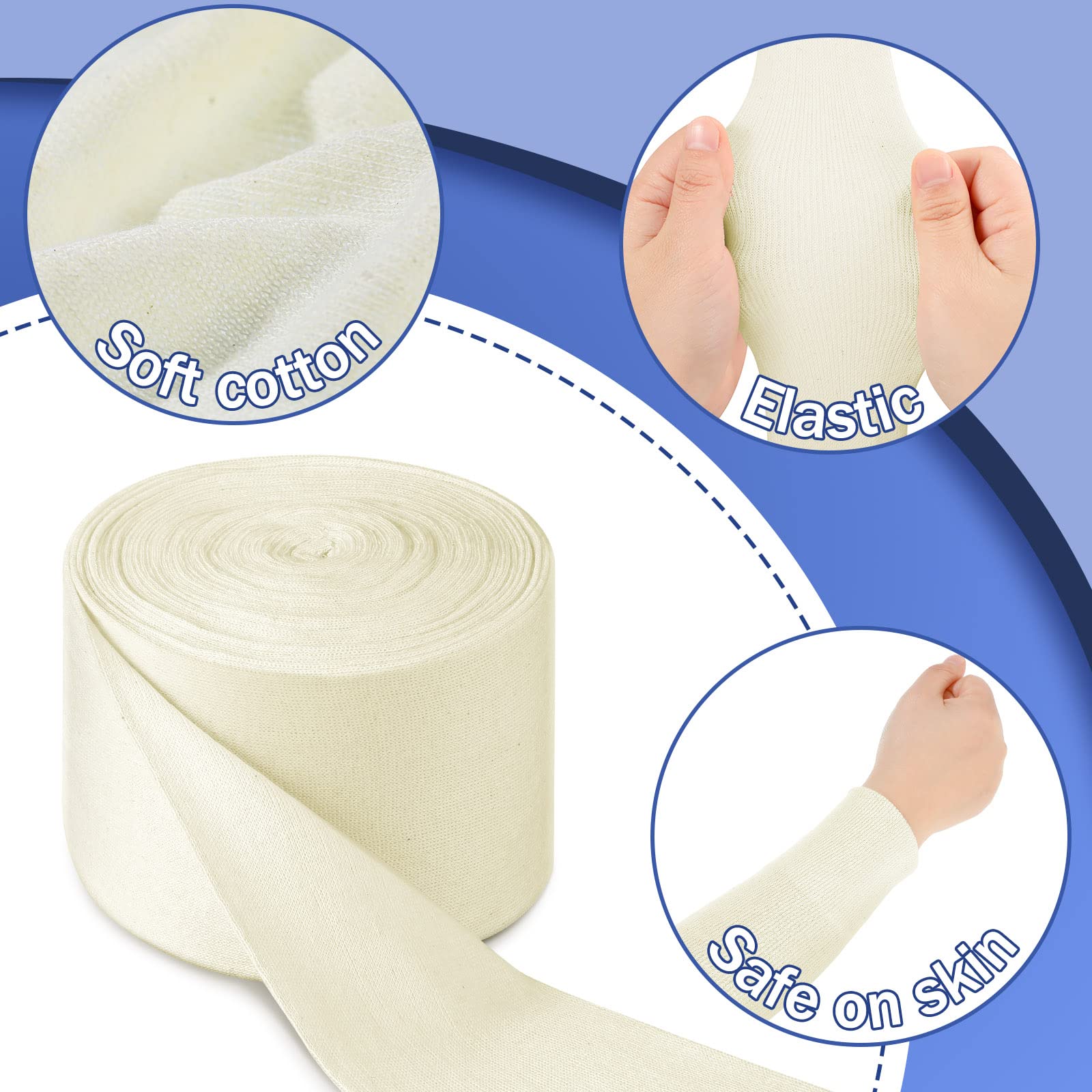 Economy Cotton Stockinette Tubular Bandage Comfortable Arm Leg Knee PreWrap for Pre-Splinting or Casting Fabrication Tubular Arm