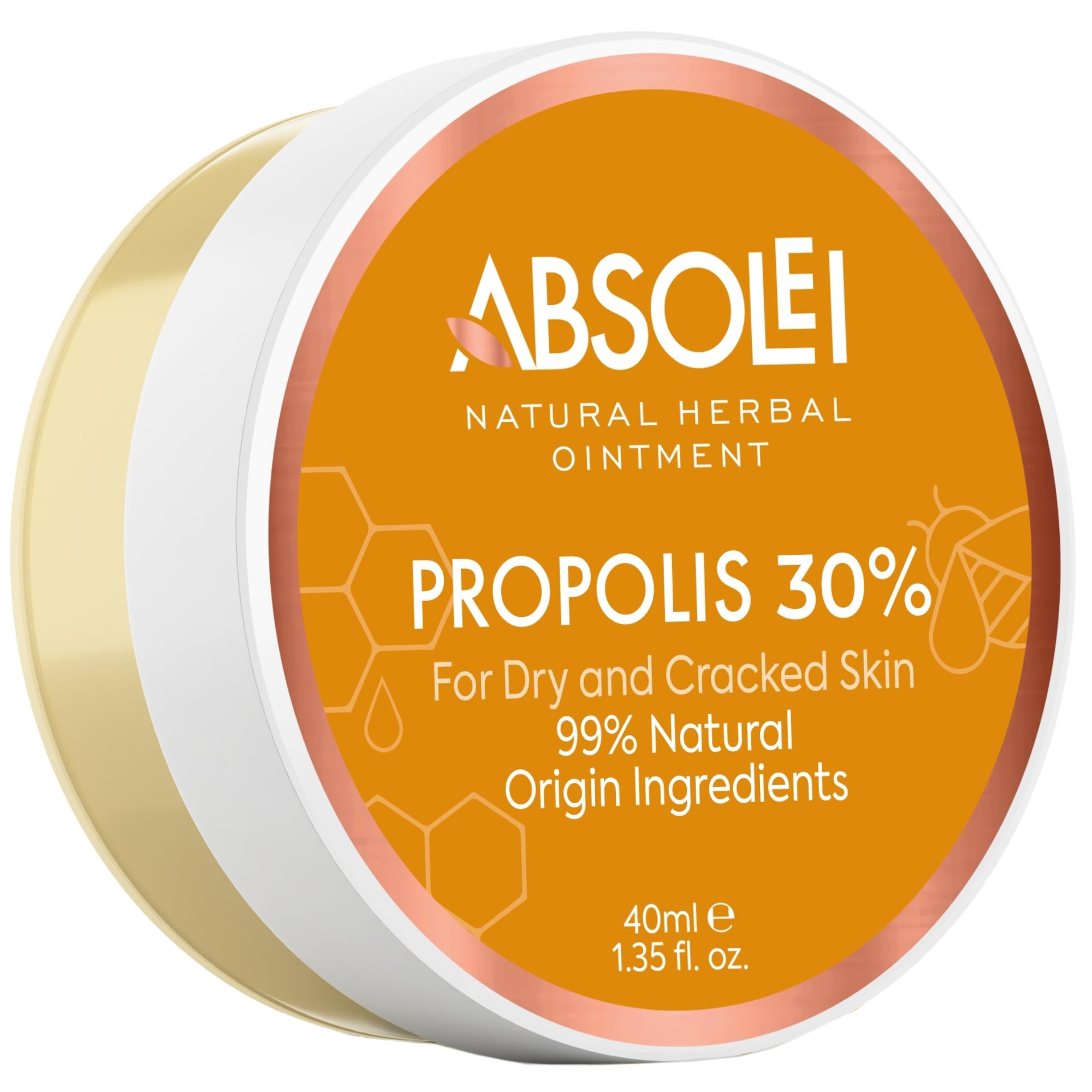 ABSOLEI Propolis Ointment, Natural 30% Propolis Ointment for Itchy, Dry and Cracked Skin, 1.35 fl oz