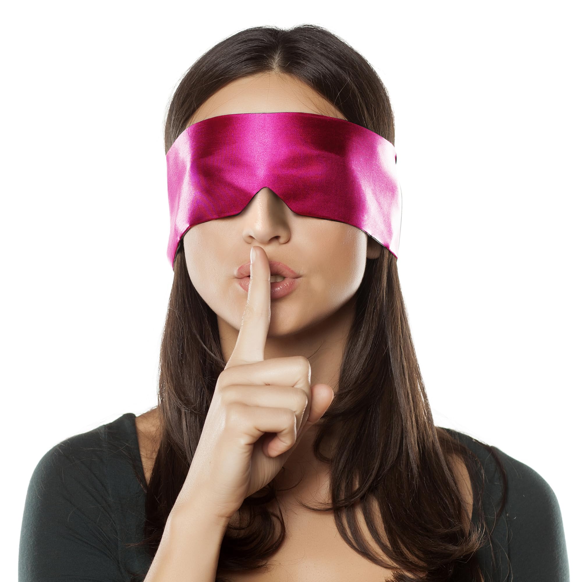 FRESHME Satin Sleeping Mask - Eye Mask for Sleeping Comfortable Adjustable Eye Blindfold Cover for Women Men Night Travel Nap Yo