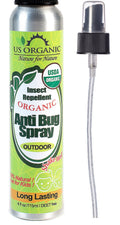 US Organic Mosquito Repellent Anti Bug Outdoor Pump Spray, 4 oz, Certified Organic, DEET-Free, Natural Insect Protection for Cam