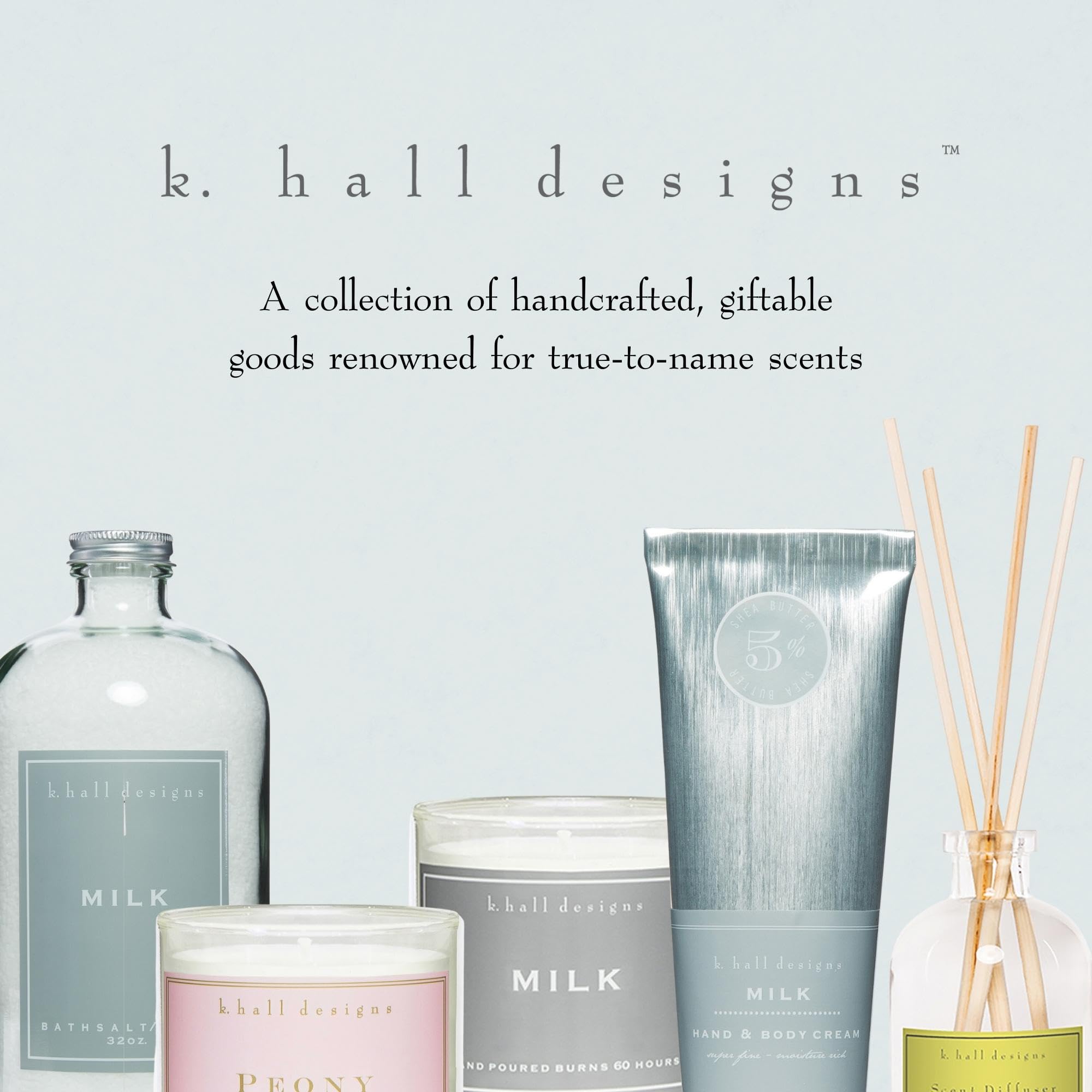 K. Hall Designs Lemon Sage Boxed Diffuser Kit, Citrus Scent with Herbaceous Notes, Reed Diffuser Set for Home, Long Lasting Arom