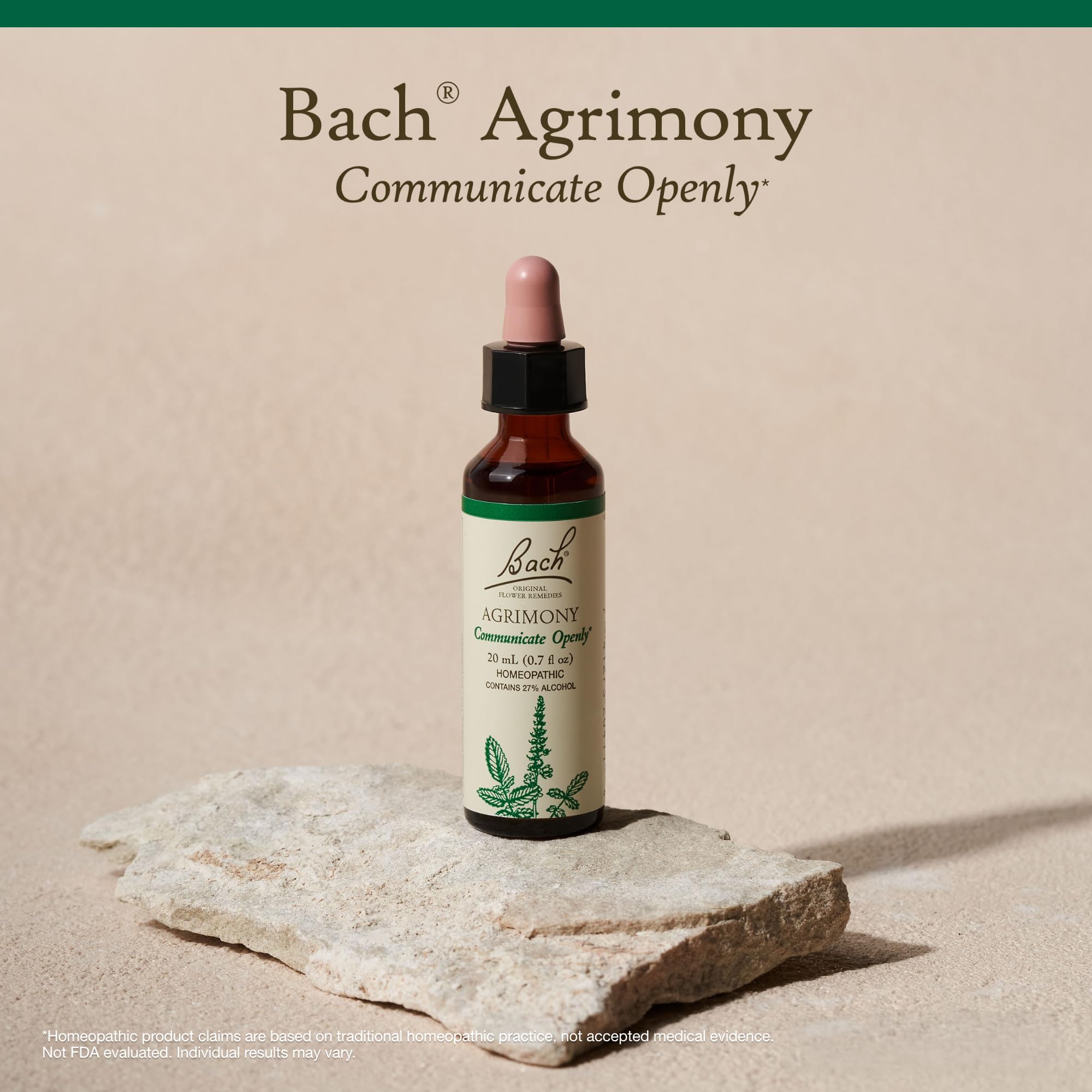 Bach Original Flower Remedies, Agrimony - Communicate Openly - Natural Homeopathic Flower Essence for Emotional Balance - Vegan,