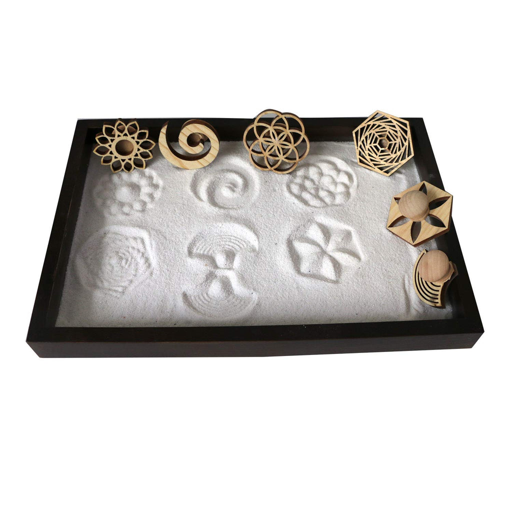 BangBangDa Mini Zen Garden Accessories - Tabletop Zen Garden Tools - Zen Garden Kit Rakes and Zen Stamp for Office Mini Zen Gard