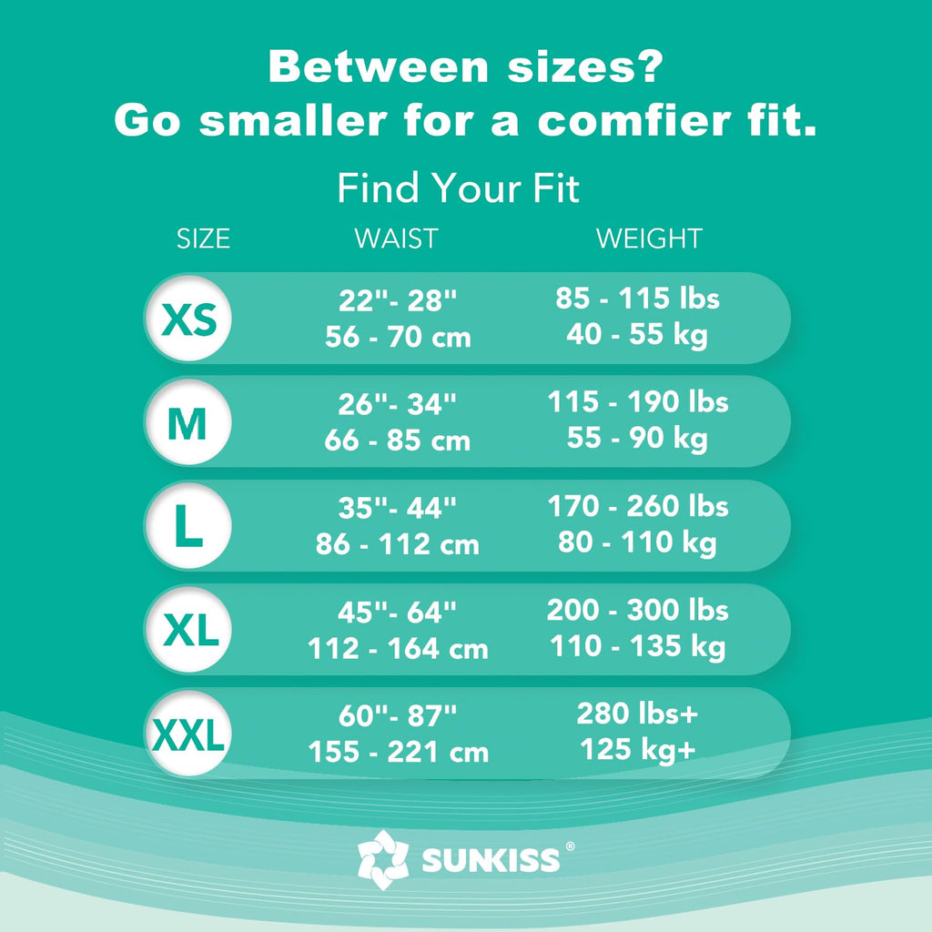 SUNKISS TrustPlus Adult Diapers with Maximum Absorbency, Disposable Incontinence Briefs with Tabs for Men and Women, Odor Contro