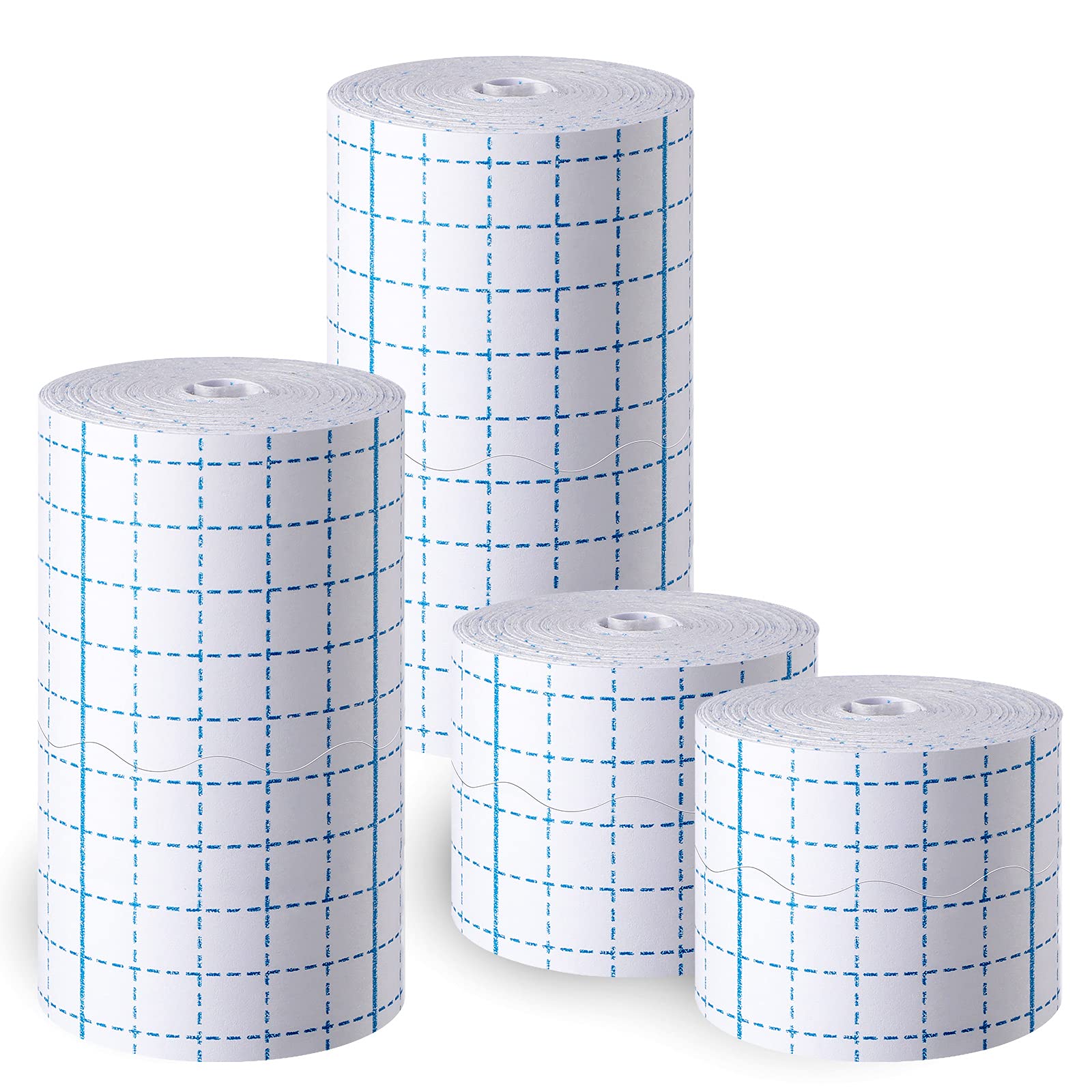 4 Rolls Non-Woven Cover Stretch Tape Breathable Non-Woven Tape Protective Adhesive Bandage Roll Film, 2 Inch x 5.47 Yard, 4 inch