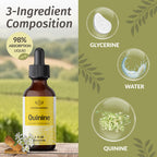 HERBAMAMA Quinine for Leg Cramps Tincture - Vegan Cinchona Bark Liquid Quinine Drops - Non-GMO, Alcohol & Sugar-Free Cramp Defen