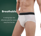 AIRCUTE Men Urinary Incontinence Underwear Washable Super Absorbency Briefs for Bladder Leak 160 ML 3 Pack (3 White, Medium)