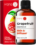 Hana Grapefruit Essential Oil (1 Fl Oz) Grapefruit Oil for Skin, Hair, Body, Diffuser and Aromatherapy - Fresh, Citrusy Scent