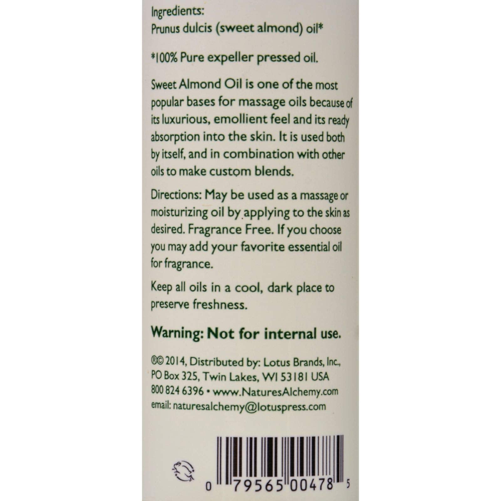 Nature s Alchemy Pure Oil, Sweet Almond 4 oz
