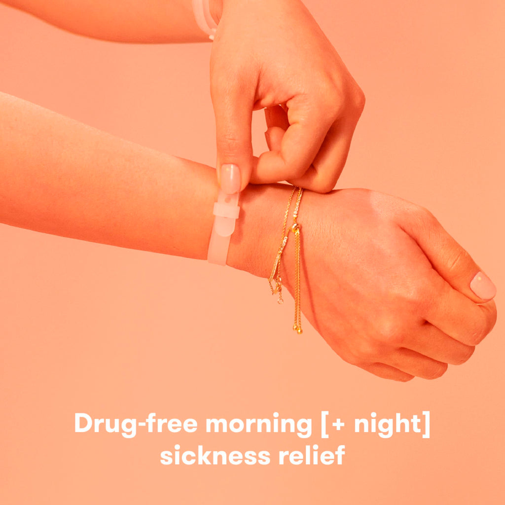 Frida Mom Nausea Bands for Morning Sickness Relief, Easter Basket Stuffer, 24/7 Support Through Pressure Point Therapy, Includes