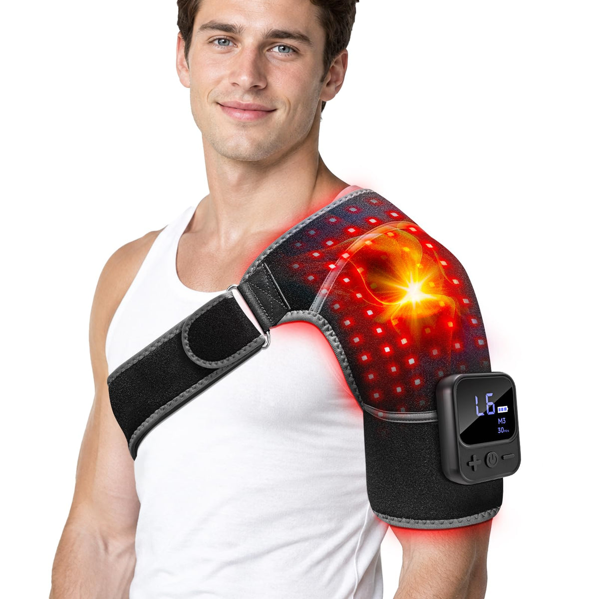 Red Light Therapy for Shoulder Arm with Gentle Vibration Massage FSA/HSA