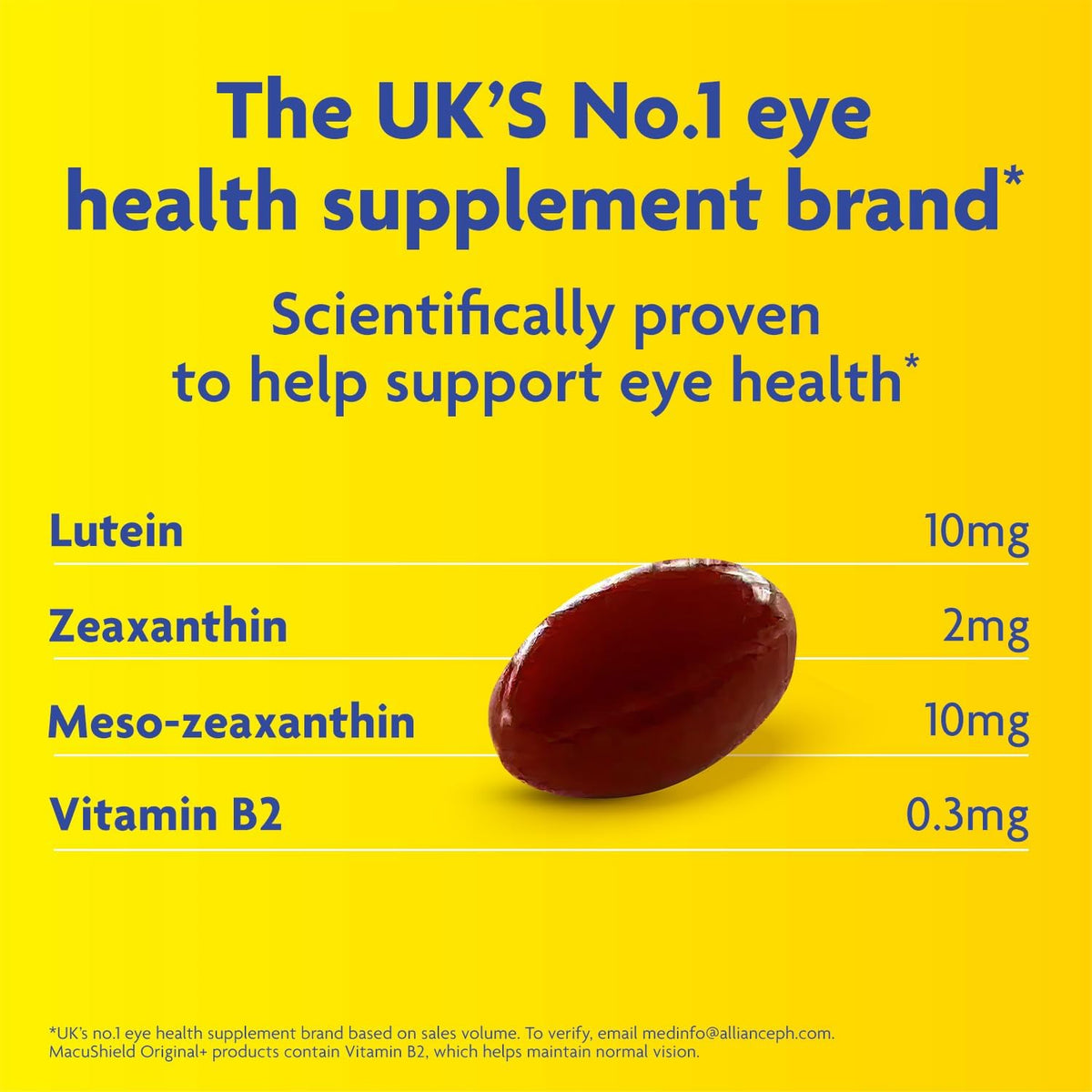 MacuShield Original+ Eye Health Supplement 90 Capsules