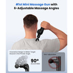 BOB AND BRAD D2 Mini Massage Gun with 6 Adjustable Angle, Small Deep Tissue Massage Gun, Travel Portable Percussion Muscle Massa