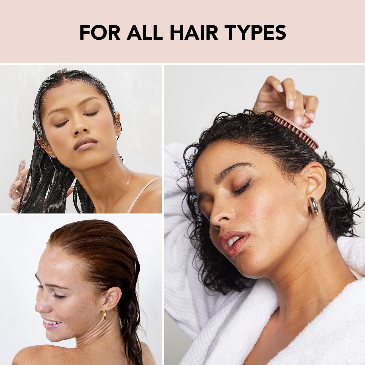 Kitsch Hair Scalp Massager Hair Growth, Shampoo Brush - Scalp Scrubber & Hair Massager for All Hair Types | Hair Brush for Hair