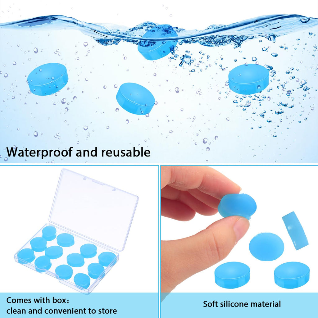 Frienda 36 Pairs Ear Plugs for Sleeping Reusable Moldable Silicone Gel Wax Earplugs Waterproof Earplugs Noise Cancelling Ear Plu