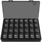 XL Pill Organizer 4 Times a Day,BUG HULL Large Weekly Pill Box for Travelling, Portable Pill Cases 7 Day pill Container Removabl