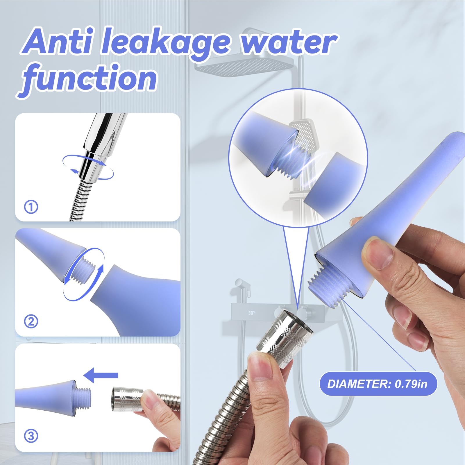 Enema Douche Anti Back-Flow,Silicone Enema Reusable Anal Douche Cleaner for Men Women Colon Cleansing,Shower Douche with 5 Spout