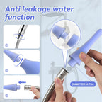 Enema Douche Anti Back-Flow,Silicone Enema Reusable Anal Douche Cleaner for Men Women Colon Cleansing,Shower Douche with 5 Spout