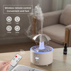 Rain Umbrella Humidifier,Essential Oil Aroma Diffuser with Soothing Rain Sounds,Water Drip Effect,7 Colors Mood Lights,Remote Co