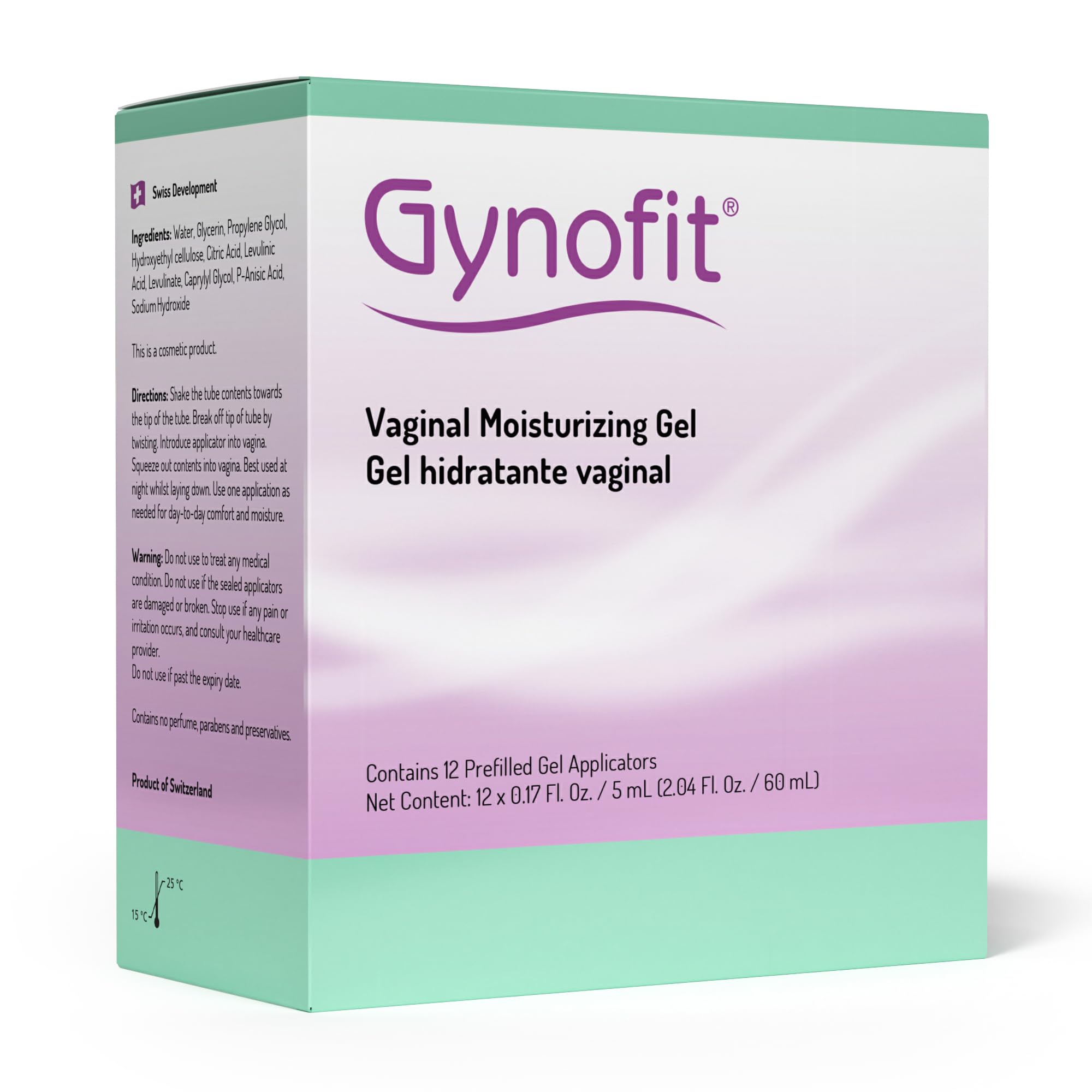 Gynofit Moisturizing Vaginal Gel - Relief from Vaginal Dryness - improving Vaginal Flora for Ease & Comfort - Hygienic Applicato