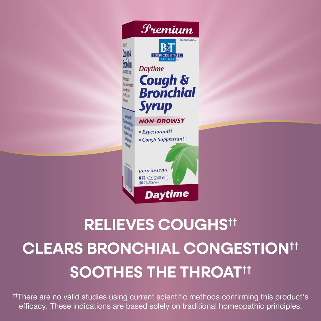Natures Way Boericke & Tafel Daytime Cough & Bronchial Syrup, Cough Suppressant & Expectorant, Non-Drowsy, 8 Fl. Oz