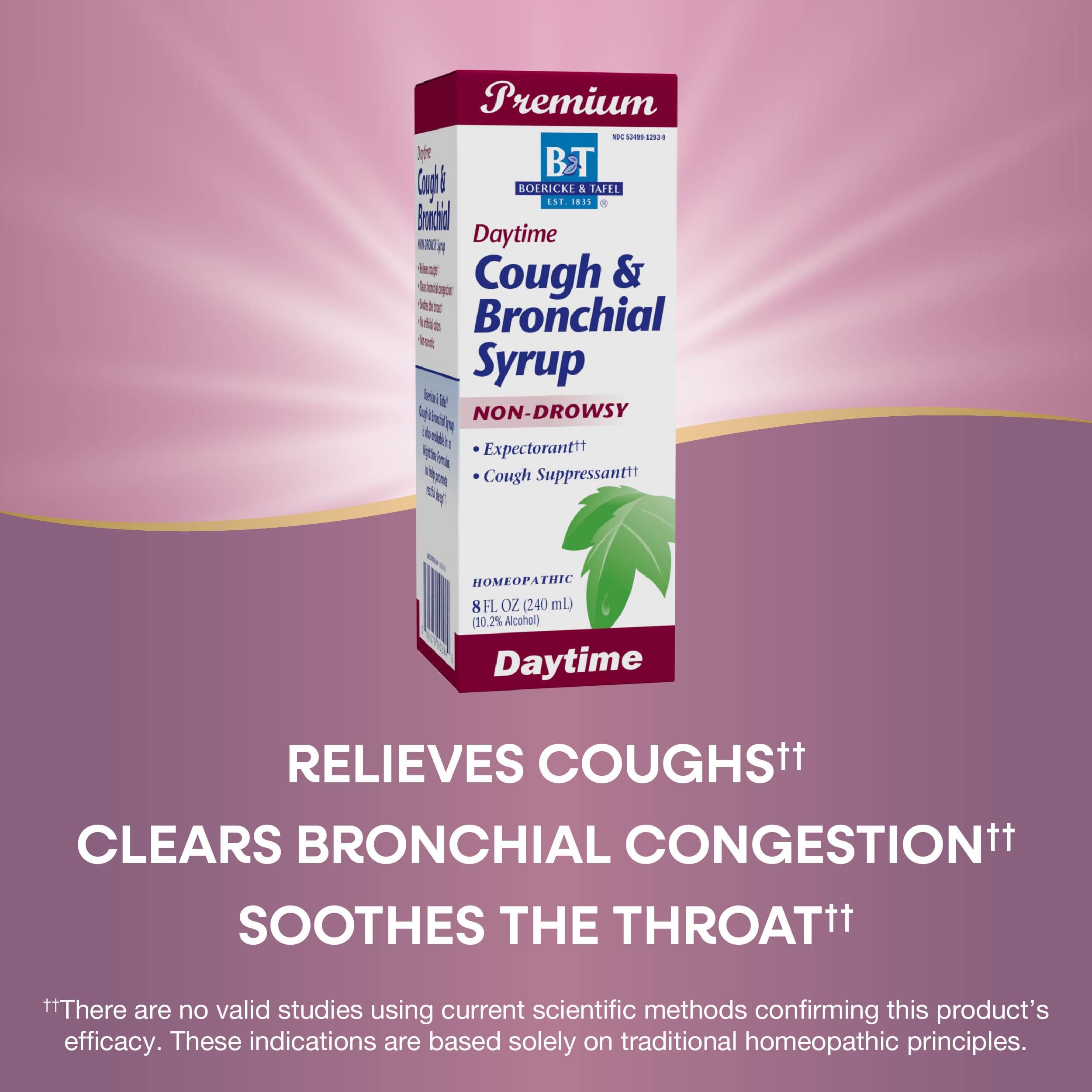 Natures Way Boericke & Tafel Daytime Cough & Bronchial Syrup, Cough Suppressant & Expectorant, Non-Drowsy, 8 Fl. Oz