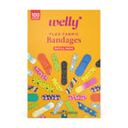 Welly Bravery Badge Value Pack | Adhesive Flexible Fabric Bandages | Assorted Shapes and Patterns for Minor Cuts, Scrapes, and W