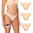 Battewa Leakproof Underwear for Women Low-Waist Bikini Light Incontinence Leak Protection, 20ml Absorbency Washable Reusable Hig