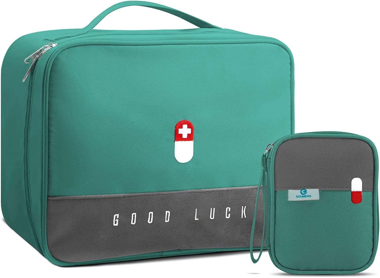 MIJILIX Travel Medicine Bag,First Aid Medical Pouch, Medical Supplies Organizer Bag, Portable Kit for Traveling, Car, Home, Camp