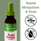 Quantum Health Buzz Away Extreme - DEET-free Insect Repellent, Essential Oil Bug Spray - Small Children and Up, Travel Friendly,