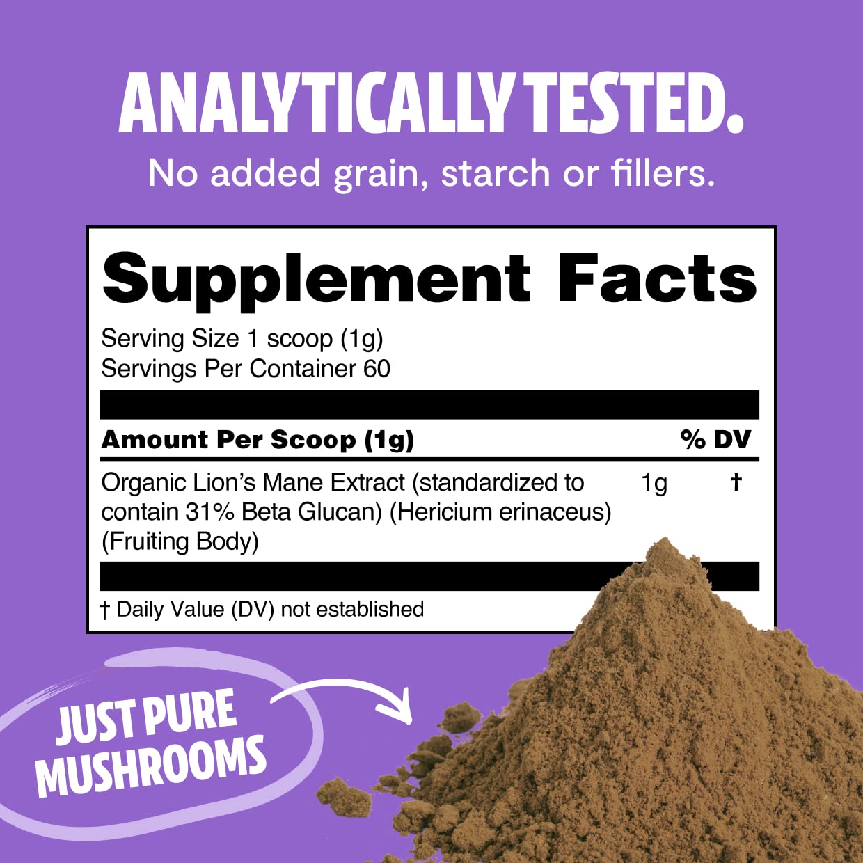 FreshCap Lions Mane Supplement Capsules - Ayurveda Premium Triple Extract USDA Organic - Third Party Tested - Whole Fruiting Bod